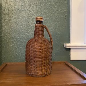 Vintage Boho Wicker Bottle Rattan